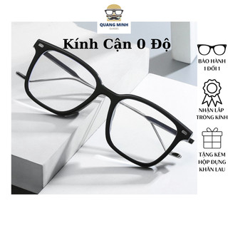  Gọng kính 0 độ kim loại nam nữ giành cho mặt to chống ánh sáng xanh có thể thay cận mã z316 - Quang Minh 