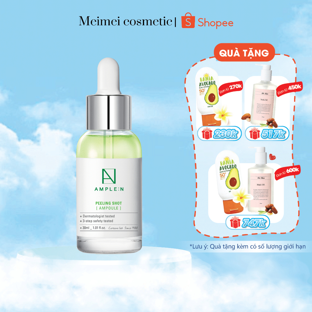 Tẩy Tế Bào Chết Hóa Học Dịu Nhẹ Ample:N Peeling Shot Ampoule 30ml