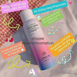 Xịt chống nắng maycreate nâng tông da 150 ml