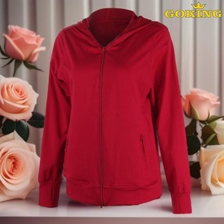 Áo khoác nữ thoát nhiệt Nhật Bản Goking 6 túi, 100% cotton thoáng mát, thấm hút mồ hôi, chống nắng nhẹ