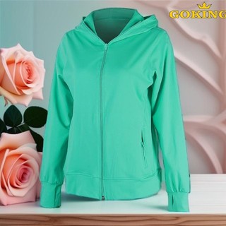 Áo khoác nữ thoát nhiệt Nhật Bản GOKING 6 túi, thành phần 100 cotton, thoáng mát, dùng để khoác nhẹ hoặc chống nắng nhẹ