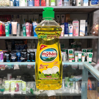 Nước rửa chén Mỹ Hảo 5X đậm đặc hương chanh chai 390g