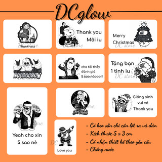 SET 100/300 Tem niêm phong NOEL 30x50mm nhãn dán meme, sticker niêm phong có keo dán túi giấy, thùng carton, gói hàng