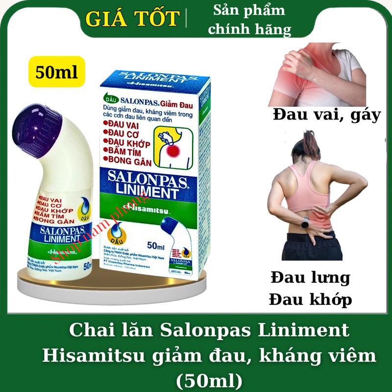 Dầu Lăn Salonpas Liniment Hisamitsu Xoa Bóp Nhức Mỏi