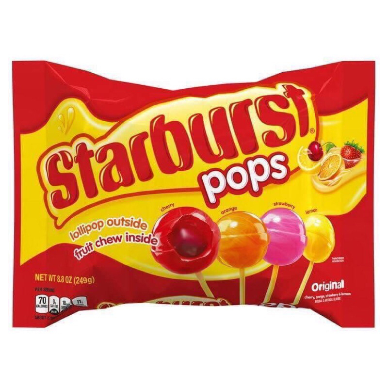 Kẹo mút Starburst Pops Lollipops Candy noel 8.8 oz