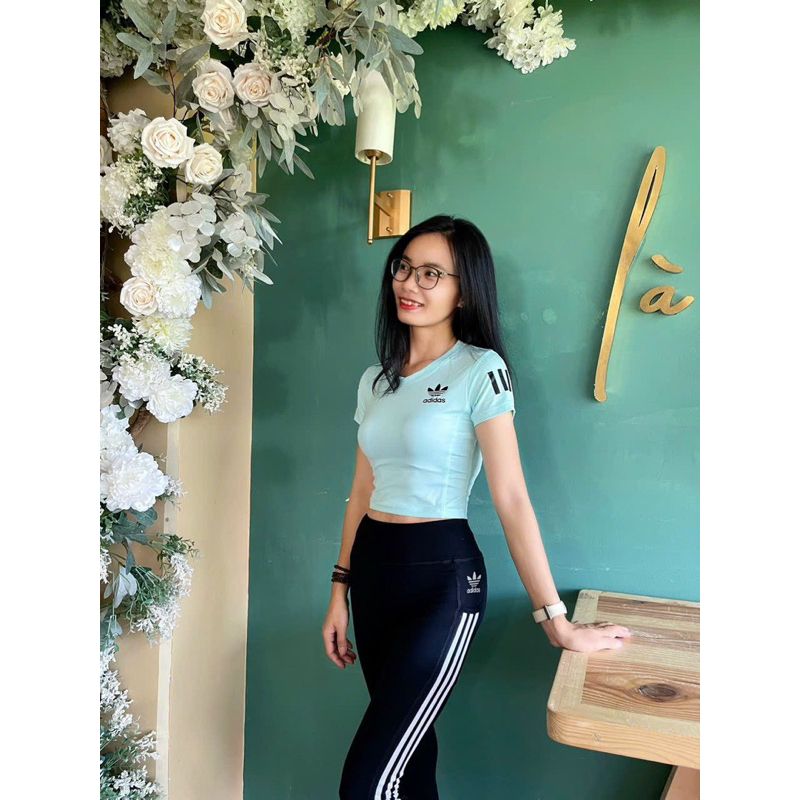 Set Bộ đồ tập gym nữ, quần áo tập gym yoga, chạy bộ, aerobic nữ kín đáo trẻ trung