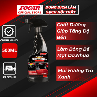 Dung dịch đánh bóng ghế da, dưỡng bóng nội thất FOCAR Interior Restoration 500ml, phục hồi ghế da, làm mới nhựa xe
