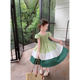 đầm bé gái phối tầng nhúng cho bé gái chất tơ xước mềm mịn bea từ 10-38kg cao từ 80cm-1m40cm