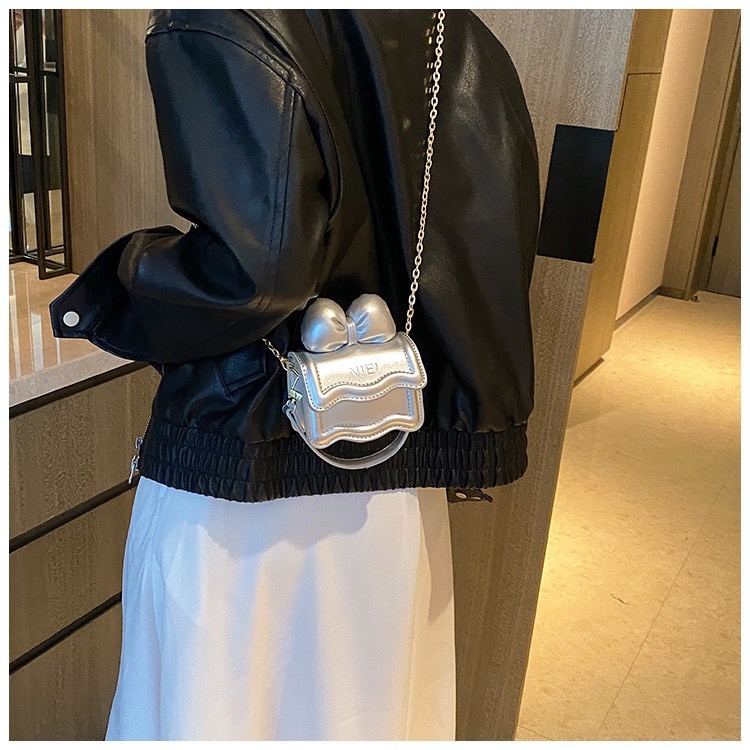 Túi xách đeo chéo mini nữ phối nơ đẹp thời trang hàn quốc cho mẹ và bé DC29