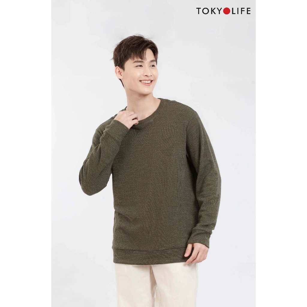 Áo Sweatshirt NAM cổ tròn tay dài dáng vừa thời trang họa tiết trang trí TOKYOLIFE 40000044 / C7SWS513N