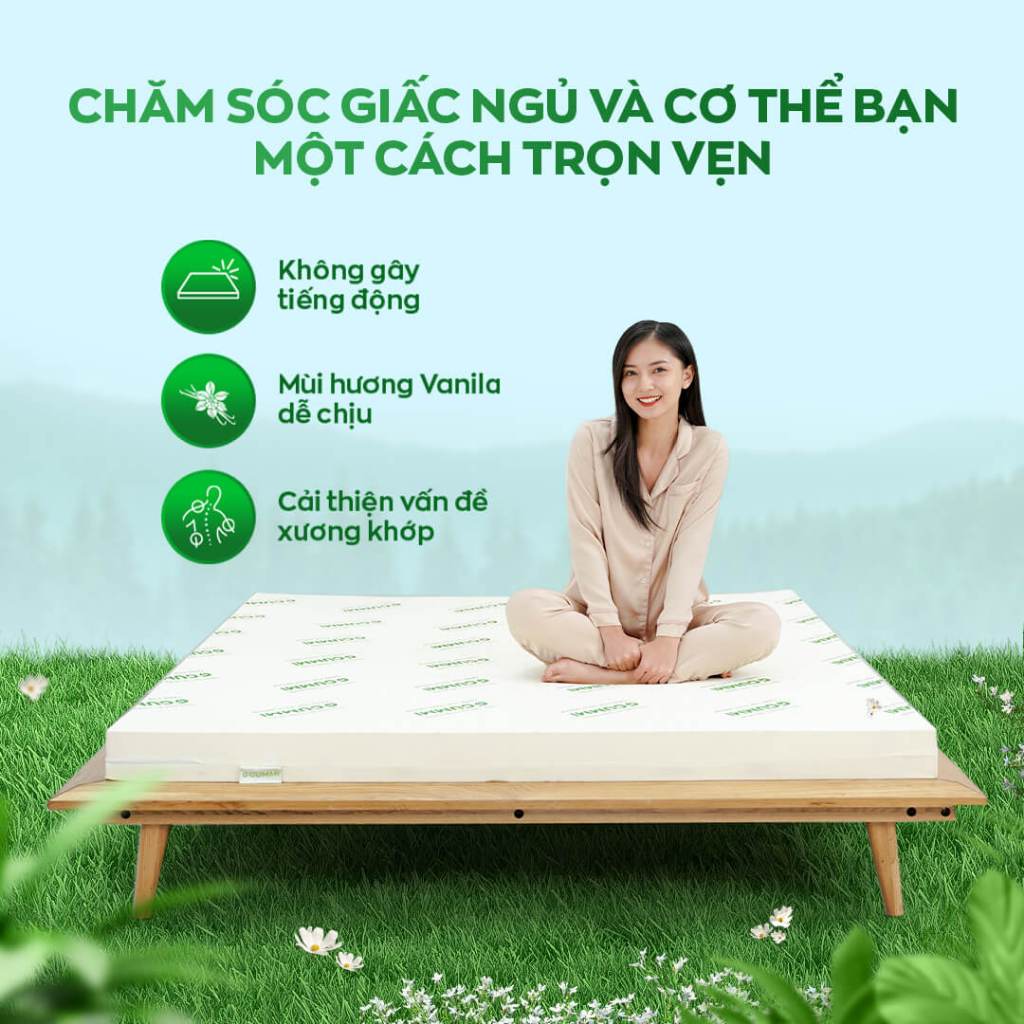 Nệm cao su 100% thiên nhiên bảo vệ cột sống Gummi Standard