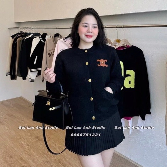 Áo Khoác Len Sp,Áo Khoác Len Nữ Chất Liệu Len Xù  Dày Dặn Logo Thêu Kiểu Dáng Sang Trọng Thanh lịch