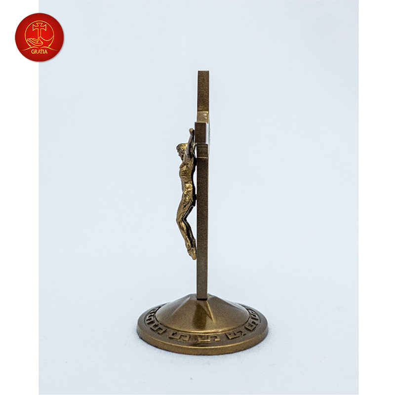 Thánh Giá mini có mề đay BENEDICT cao 12cm - Vật Phẩm Công Giáo Gratia - Tượng Công Giáo - Tượng đồng