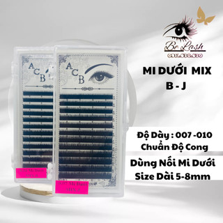 Mi dưới cong j _ b mix mm 0.10-0.07 _dụng cụ nối mi_be lash