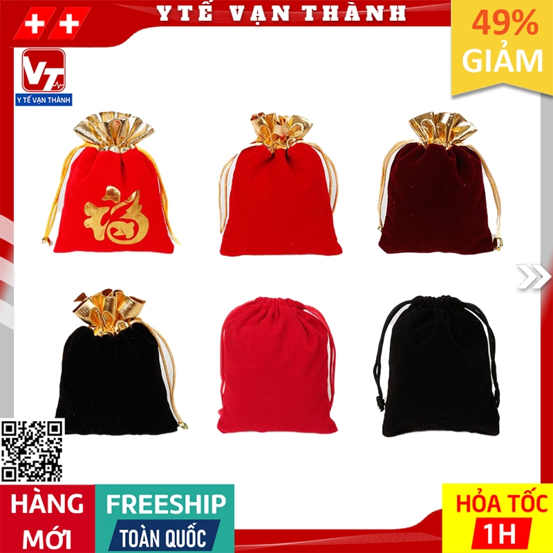 ✅ Túi Nhung Đỏ Dây Rút | Nhiều Kích Thước -VT0065