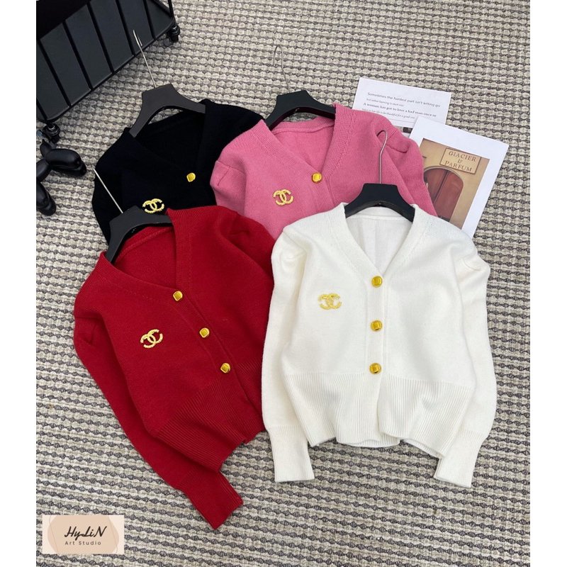 Áo len cadigan cài cúc kèm tag, Áo khoác len chất dày đẹp AL2922 - NhiNhi Shop