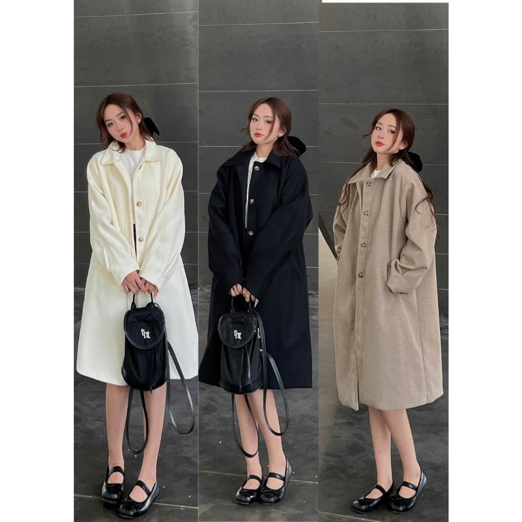 Áo khoác dạ coat dáng dài chất dày sụ Jun Store 122 P12k12