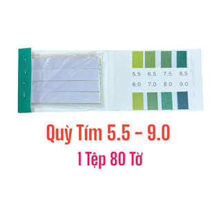 Giấy quỳ tím đo độ ph thang đo từ 5.5 đến 9.0, 1 tệp 80 tờ