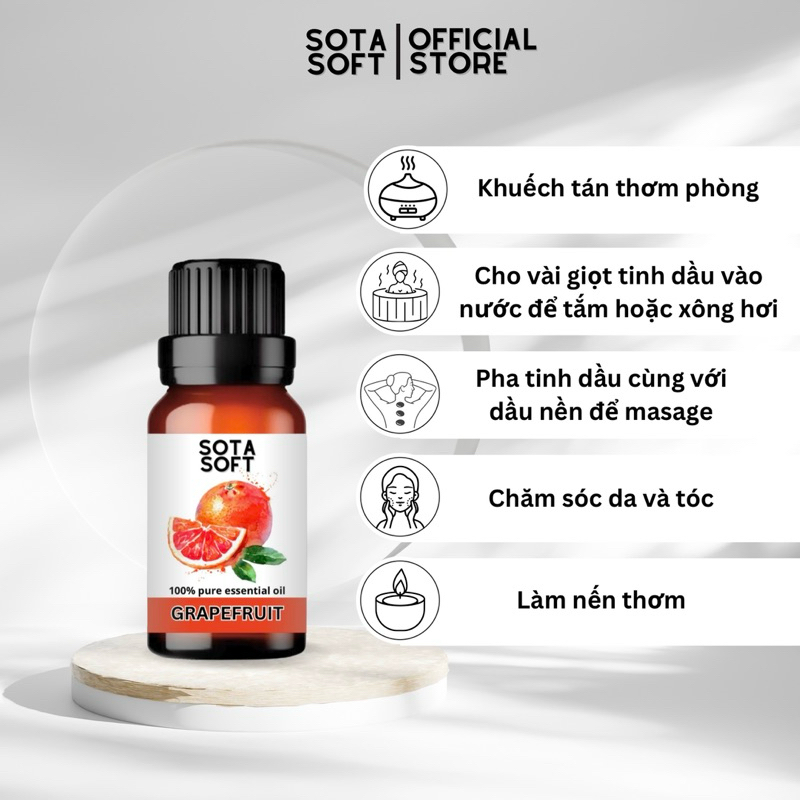 Tinh Dầu Vỏ Bưởi Hồng | Grapefruit Essential Oil