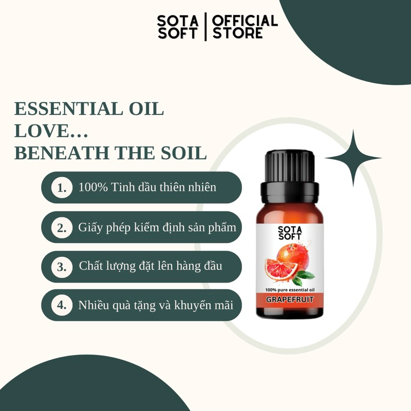Tinh Dầu Vỏ Bưởi Hồng | Grapefruit Essential Oil