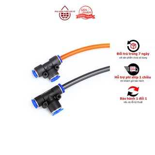 T nối nhanh phi 8| đầu nối ống hơi chữ t ngã 3 ống 8 ly pe 8|phụ kiện tưới giá sỉ