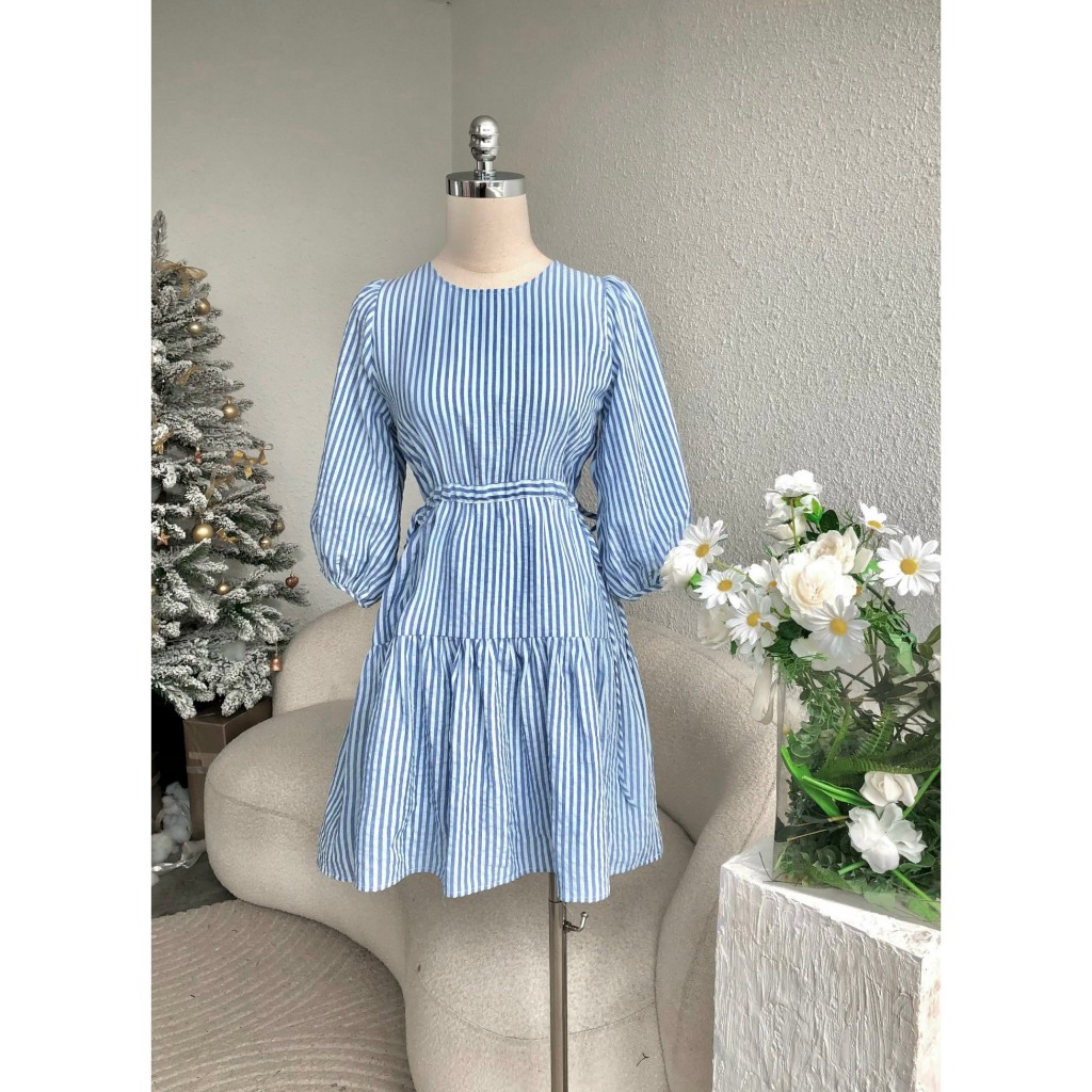 Đầm xòe nữ babydoll nhún tầng tay lở, phong cách thanh lịch, đáng yêu GAGO GG4530