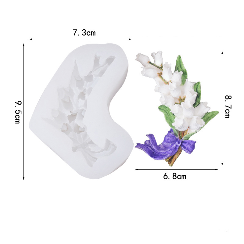 Khuôn Silicon Rau Câu 4D Chùm Hoa Đẹp