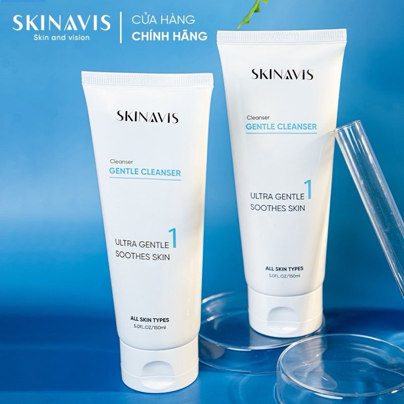 Sửa Rửa Mặt Skinavis & Fixderma Non Drying Cleanser - Làm sạch sâu dịu nhẹ cho da nhạy cảm 150ML-60G