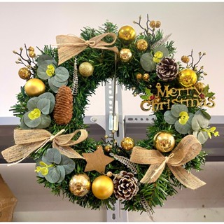 TẶNG ĐÈN - VÒNG HOA NOEL 40CM VÒNG NGUYỆT QUẾ TRANG TRÍ GIÁNG SINH S027