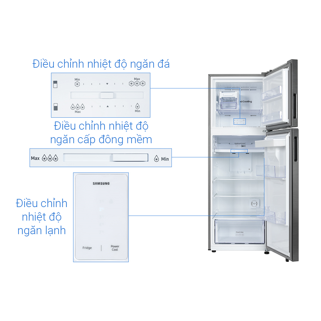 Tủ lạnh Samsung 345 lít RT35CG5544B1SV Inverter – lấy nước ngoài, Bảo hành chính hãng 24 tháng