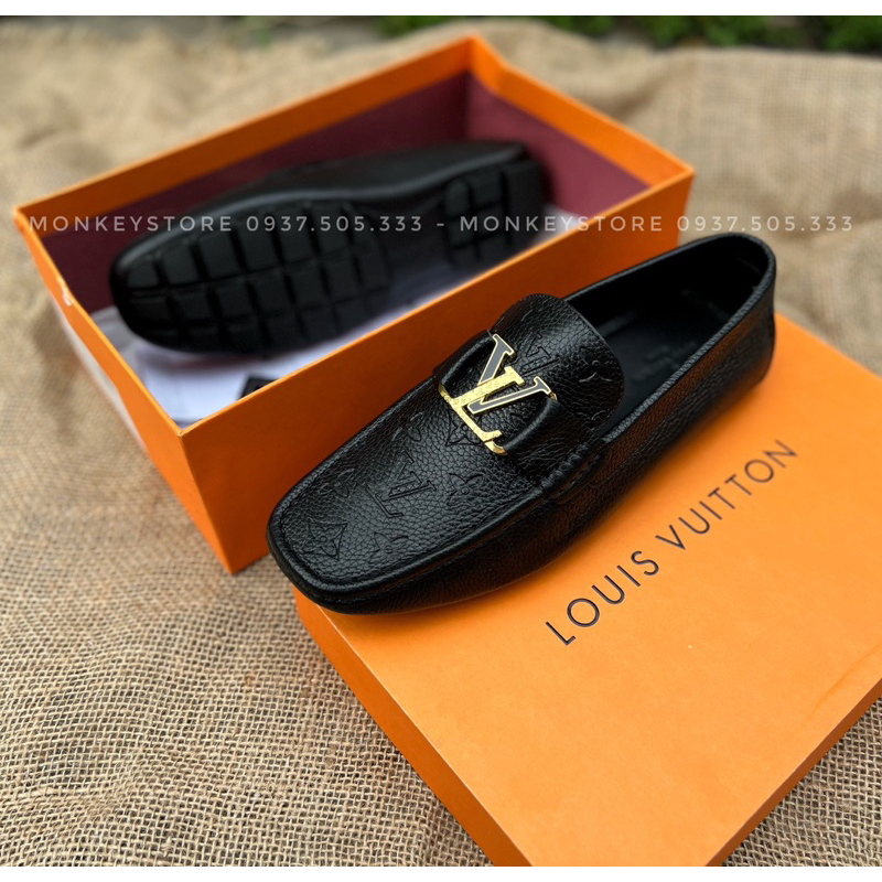 Giày lười Da nam, giày lv nam Da thật - Mã MK43