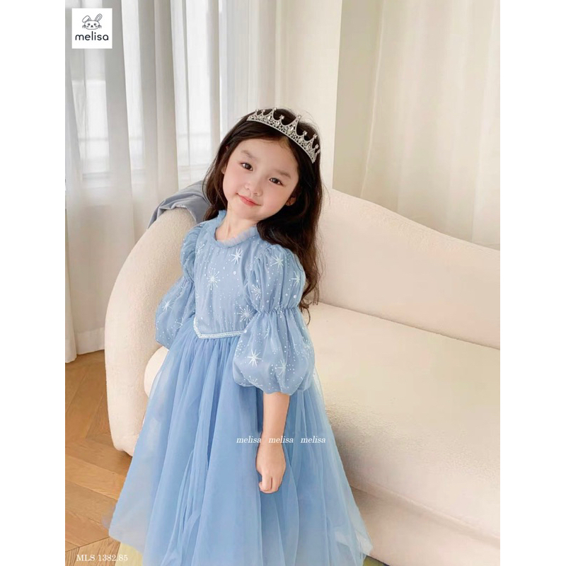 Váy kèm khăn choàng elsa 18m-11y