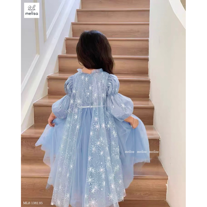 Váy kèm khăn choàng elsa 18m-11y