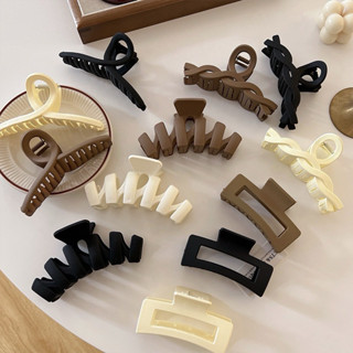 Kẹp tóc càng cua màu trơn cỡ lớn kiểu dáng Hàn quốc thanh lịch dành cho nữ