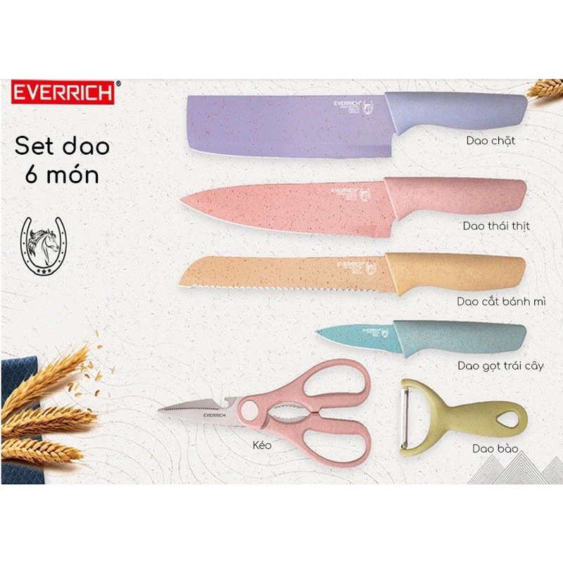 BỘ DAO LÚA MẠCH 6 MÓN KHÁNG KHUẨN