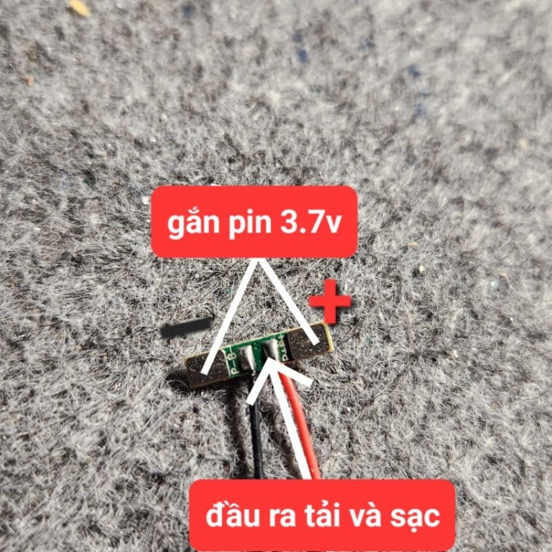 Mạch bảo vệ pin 1s 3.7v có sẵn dây ra tải