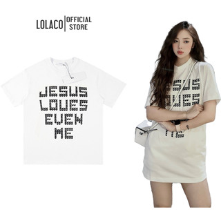 Áo thun nam nữ  form rộng tay lỡ  unisex in họa tiết JESUS chất cotton cao cấp