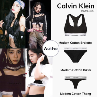 [Sẵn/Chính hãng 100%] Modern Cotton C.K Bra/Bikini/Thong (Đen) JenniexCalvinKlein