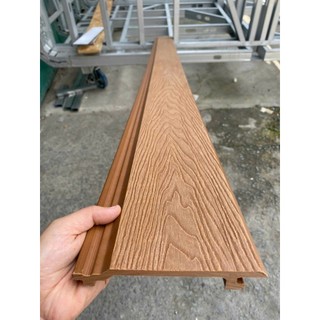 (2.9m) Tấm ốp 3D gỗ nhựa composite ốp mái hiên, ban công, KT 148x21x2900mm, (vận chuyển cắt  đôi 1,45m)