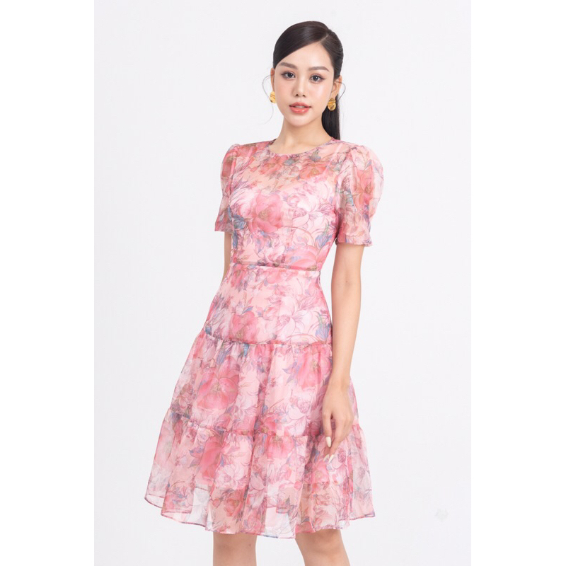 Đầm van hoa cao cấp Ivy moda