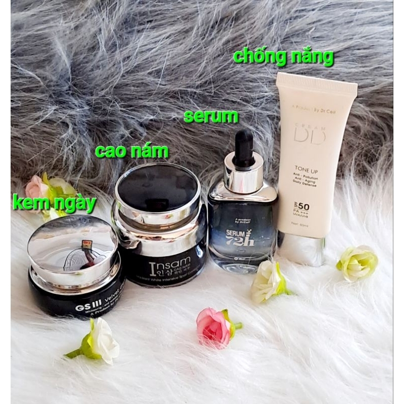 Giá sỉ bộ cao nám kem ngày , kem đêm, chống nắng serum