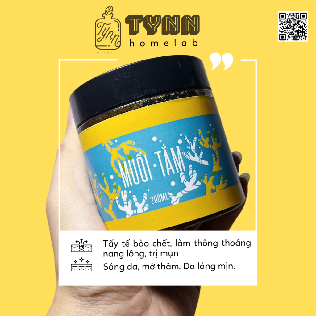 Muối Tắm Tẩy Tế Bào Chết Thảo Mộc Hữu Cơ Thuần Chay Tynnyl 200ml