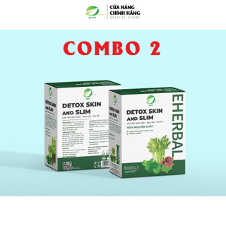 Detox skin & slim bột cần tây mật ong - rau má - tía tô eherbal -