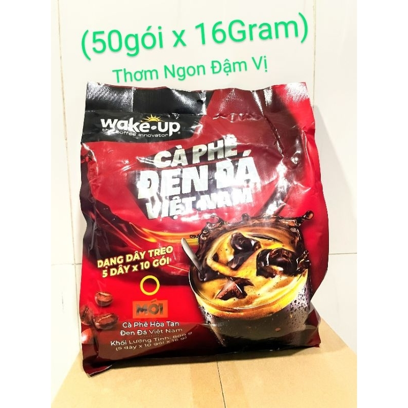 Cà Phê Đen Đá Việt Nam Cao Cấp (50gói x 16gram) DATE MỚI