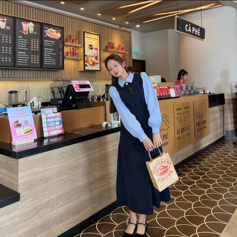 Váy phối tay size L