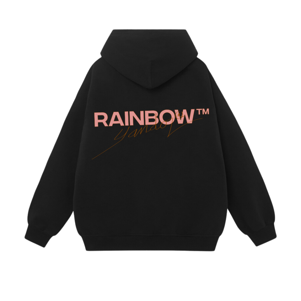 Áo Hoodie Rain Bow Form Rộng Unisex YANDO OUTFITS N58 Losto Nỉ Cotton French Terry 350GSM Local Brand