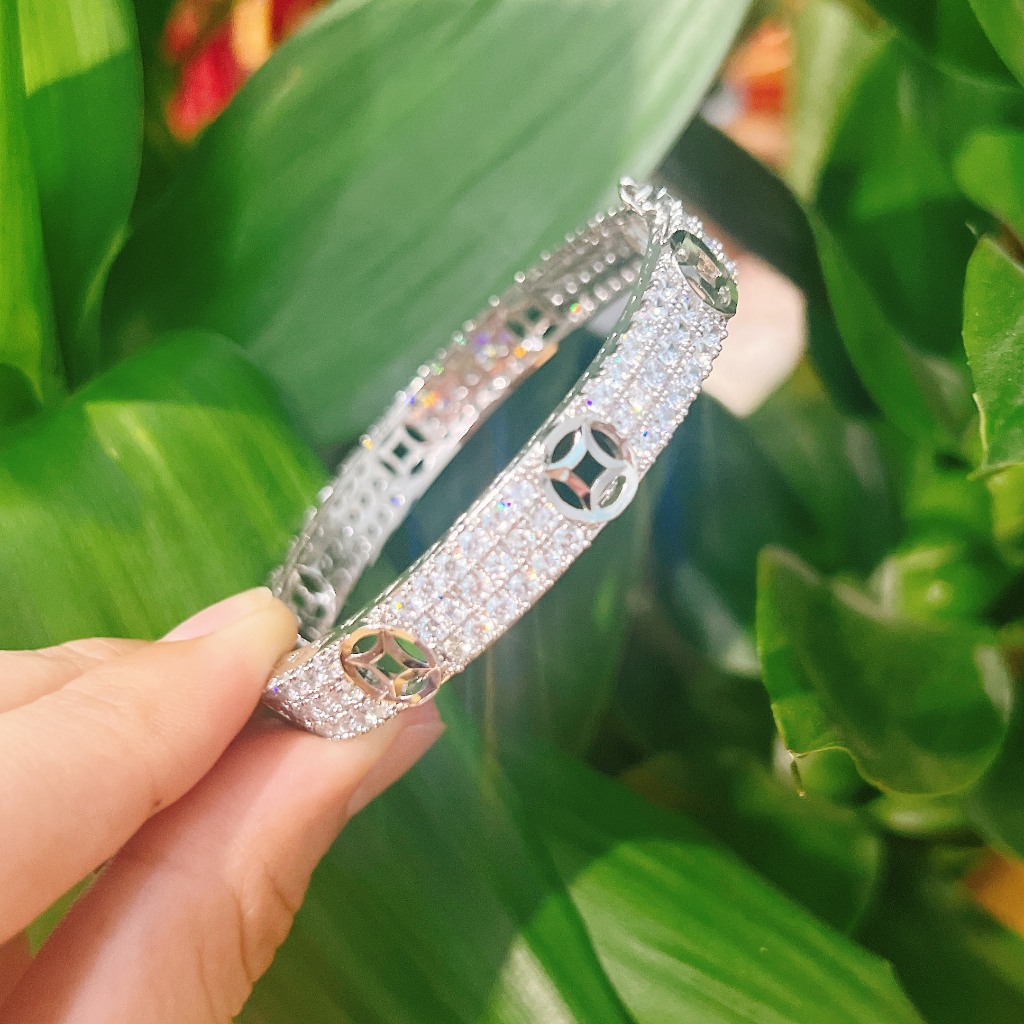 Vòng Tay Nữ Trơn Dễ Thương Màu Trắng - Vòng Tay Nữ Đẹp - Bền màu - Không Đen Không Ngứa
