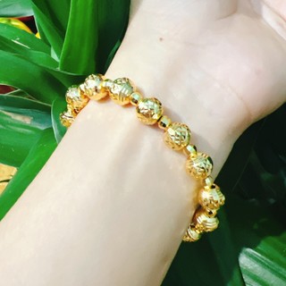 Vòng Tay Nữ Châu Thắt Nơ Vàng - Lắc Tay Nữ Đẹp - Đủ Size, Bền Màu, Không Đen Không Ngứa