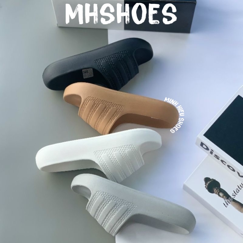 Dép adiddas 3 sọc Nam Nữ Đúc Quai Ngang Hottrend Hàng Cao Su Mềm Êm Chân Cao Cấp