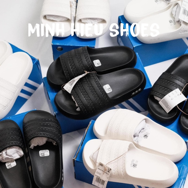 Dép adiddas 3 sọc Nam Nữ Đúc Quai Ngang Hottrend Hàng Cao Su Mềm Êm Chân Cao Cấp